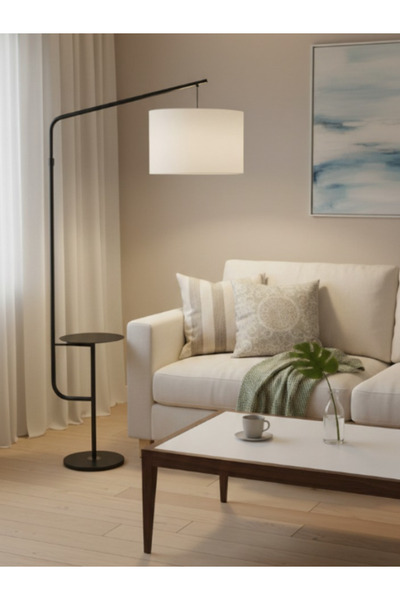 BEC49 Floor lamp with side table - Modern design for living room decor