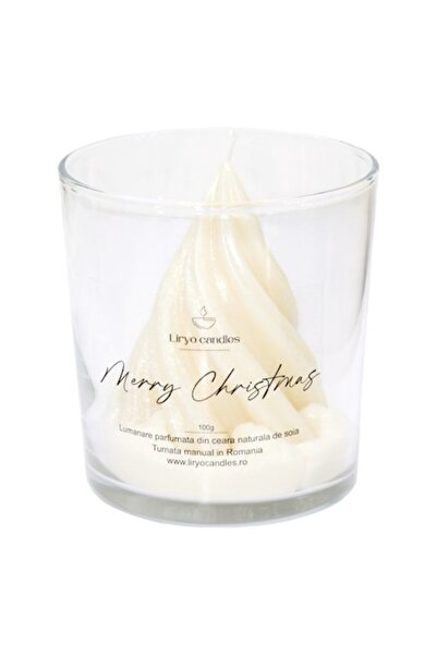 Liryo Candles Lumanare parfumata Craciun, din ceara soia 100% naturala, 100g,...