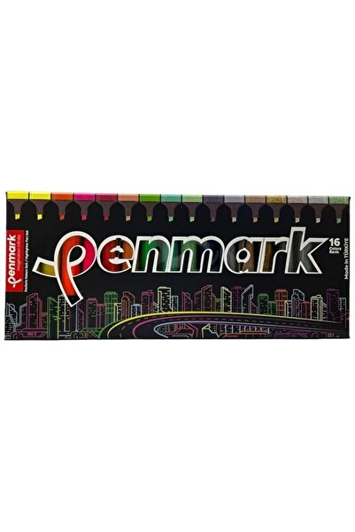 VENTO STORE Penmark Fosforlu Kalem 16'lı Süper Kutu 4 Neon ve 4 Pastel ve 4 T...