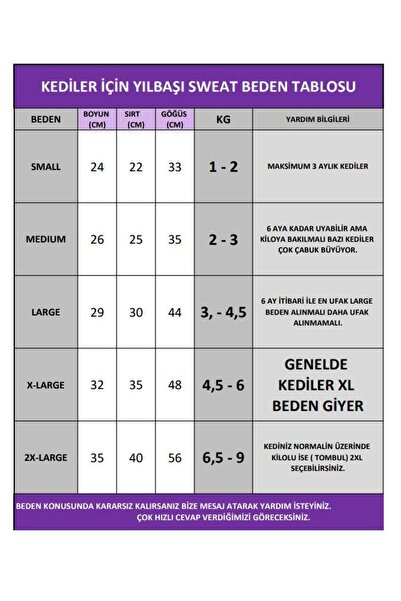 Kemique Buddy Kapşonlu Yılbaşı Kedi Sweatshirt Noel