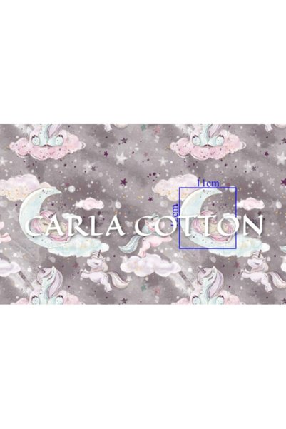 Atelier Broderie Carla Material de bumbac cu imprimeu prințese și curcubeu