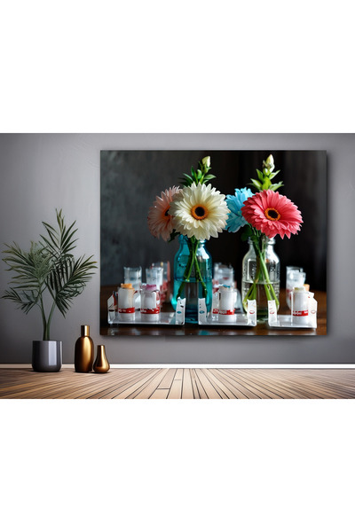 GGMag Tablouri Tablou pe panza canvas Flori decor Gerbera