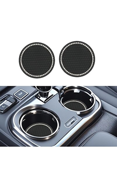 Cartec Set de 2 suporturi de pahare auto, silicon antiderapant, rezistent la ...