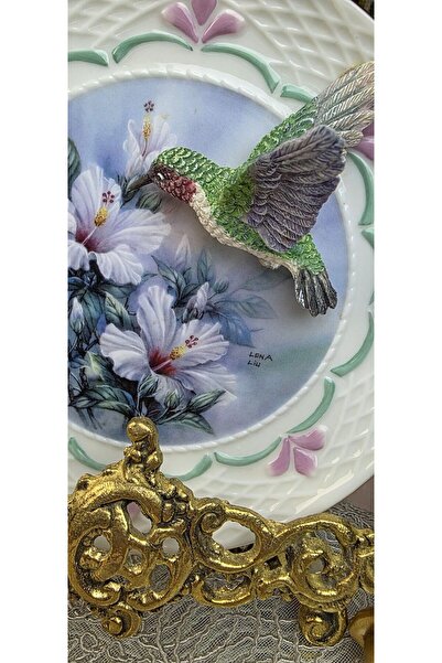 SELTMANN İngiliz Porselen LenaLiu imzalı Üç Boyutlu Duvar Tabağı 19 cm