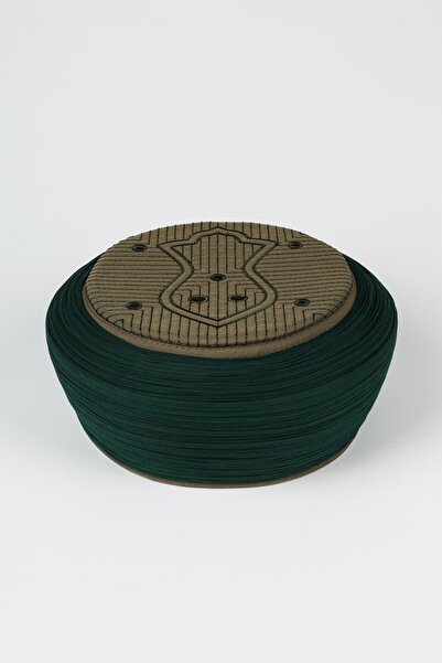 Sarıkhane غطاء صلاة - قماش أخضر - غطاء رأس أخضر - غطاء دائري - نالي شريف - 7 ...