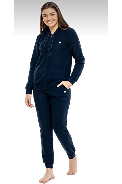 MOD Collection Fermuarlı Kapüşonlu Polar Eşofman Takım 3986