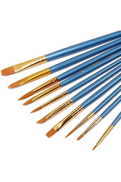 Hype Store Sanatçı Fırçası Seti, 10'lu Paket Naylon Fırça, Resim, , İnce Fırç...