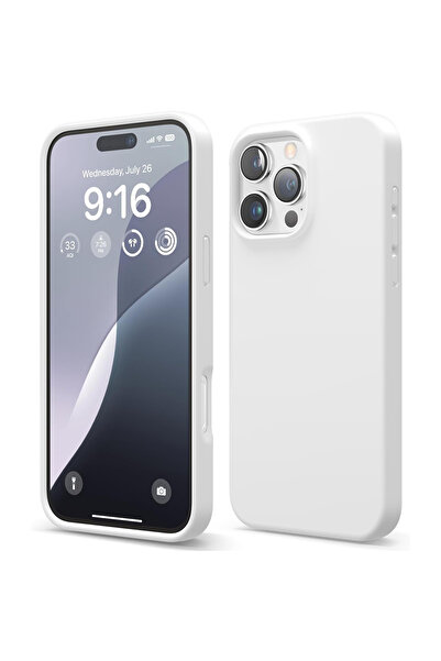 Casey Studios Soft Silicone Case iPhone 16 Pro Max, Microfiber Inside, Protective, Slim, White