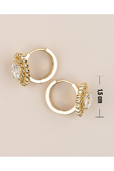 Portakal Esintisi Marisella Round Zircon Stone Hoop Xuping Earrings