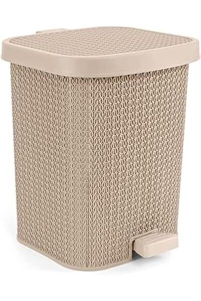 Tart سلة مهملات كبيرة بتصميم هلال ونجمة من تارت، لون بيج