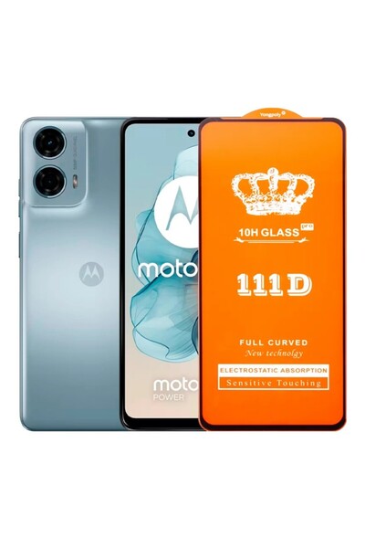 Motorola Tempered Glass Full Cover 111D Screen Protector for Moto G24 (HD, Black Edges, Transparent)