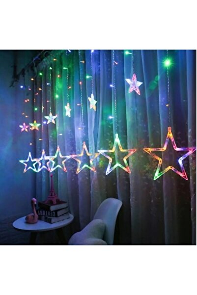 EDAR Cortină LED de Crăciun, Stele Căzătoare, 3 m, Interconectabilă, 8 Progra...