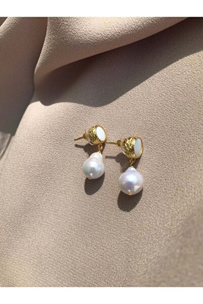 BuinJewellery Tepeli Barok İnci Küpe