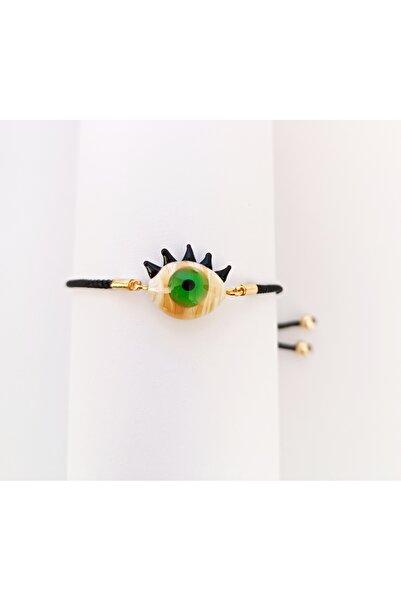 ADAMODART Eye Murano Glass Beaded Adjustable Drawstring Bracelet