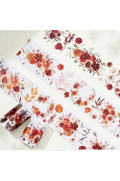 İthal شريط PET مزخرف بالزهور K18-100 سم من متجر واش تيب