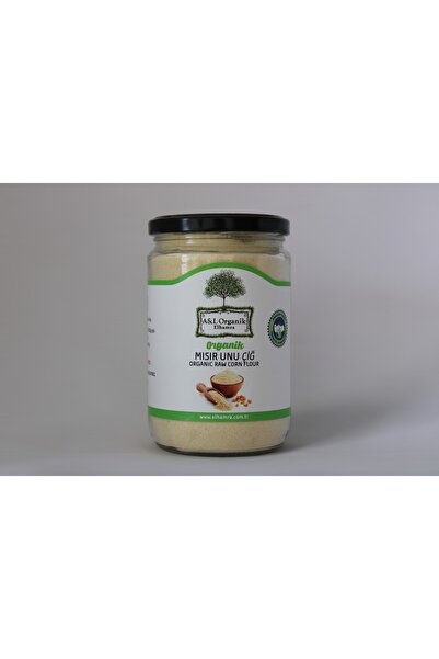 A&L ORGANİK ELHAMRA Organik Sertifikalı Mısır Unu Çiğ Glütensiz Vegan 380g Türkiye Cam Kavanoz