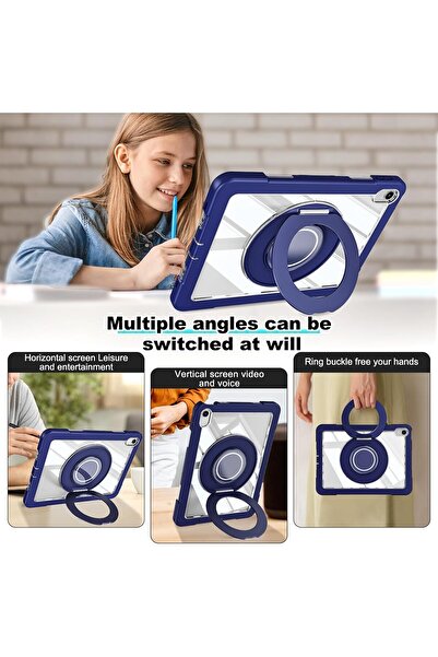 HYX جراب iPad A16 من الجيل الحادي عشر (11 بوصة) / iPad من الجيل العاشر (10.9 بوصة) شديد التحمل مع واقي شاشة، 36