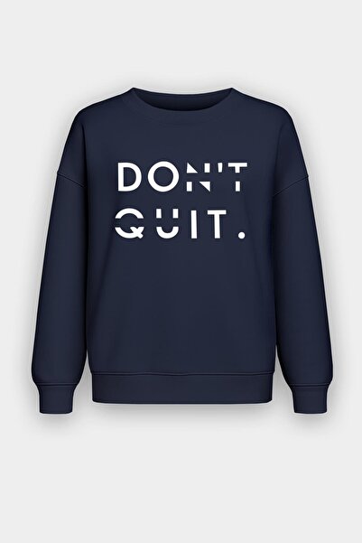 Monila Kadın Şardonlu Slogan Baskılı Oversize Sweatshirt