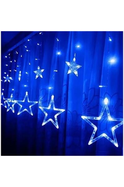 EDAR Cortină de Crăciun - Lumini LED cu stele căzătoare, 3 m, interconectabil...