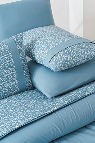 VENICA MASCUSE Set de lenjerie de pat de lux Ranforce pentru pat dublu (cearșaf elastic)