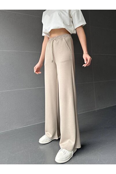 Fua Shop Γυναικείο υφασμάτινο παντελόνι με φαρδύ πόδι Palazzo