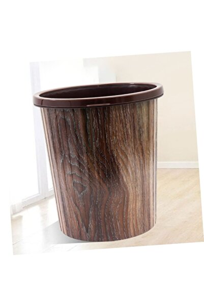 Warmiehomy WOONEKY Trash Bin, 20L, Retro Design, Wood Color