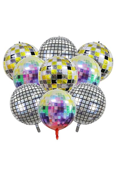 Equeras Baloane disco, 9 buc, Globuri cu oglinzi 4D, Decorative pentru petrec...
