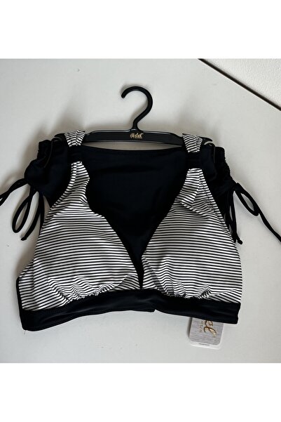 Adel swimwear Tünel Biyeli Yüksek Bel Slip Üçgen Toparlayıcı Bikini Takımı