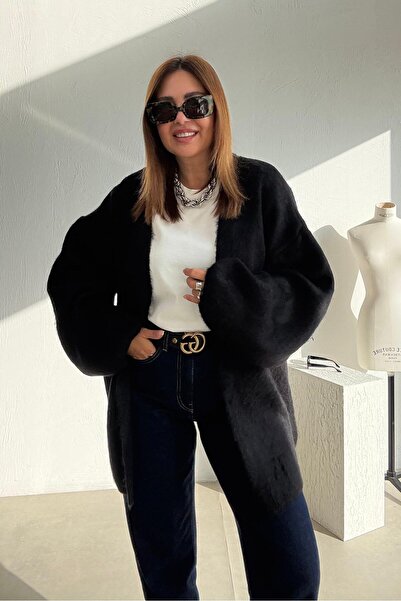 ELVAN TOLON Black Wool Cardigan