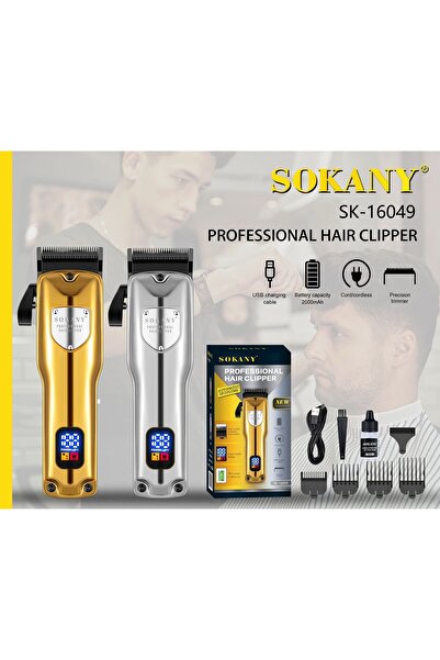 SOKANY SK-16049 2000mAh بطارية الليثيوم بطارية الشعر مع رأس قطع الفولاذ المقا...