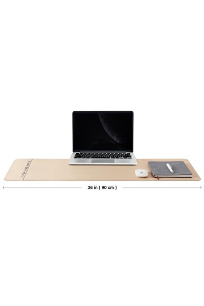 dobot Cork Desk Pad - Double-Sided Desk Mat (Dark Apricot, 90cm x 43cm)