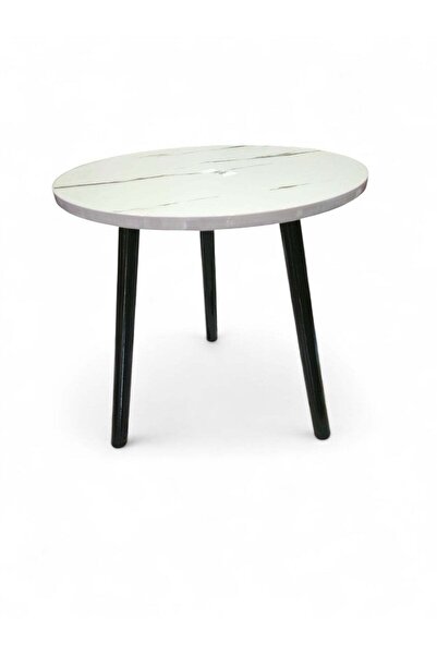 Generic Small Round Folding End Table - 3-Leg Movable Coffee Table (White)