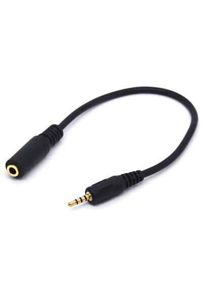 Qwork 2.5mm male to 3.5mm female audio adapter, stereo, 4-pin