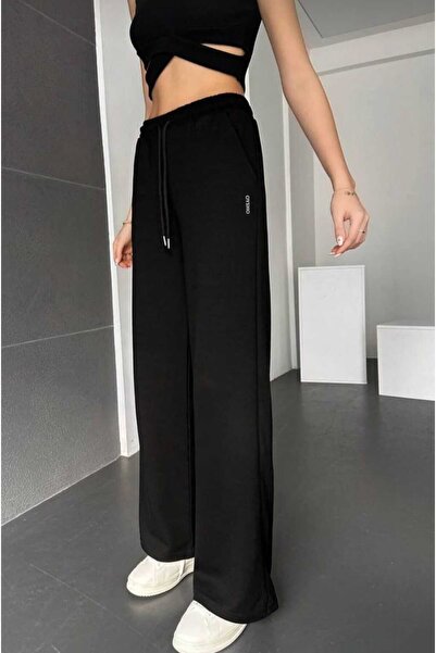 Fua Shop Γυναικείο υφασμάτινο παντελόνι με φαρδύ πόδι Palazzo