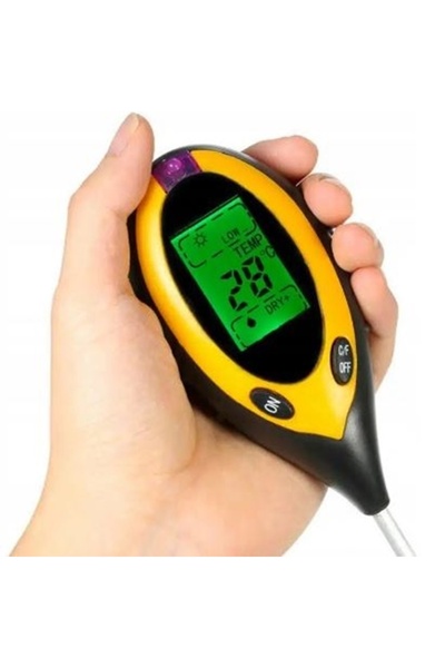 KESNUP Πολυλειτουργικός Εδαφομετρητής 4 σε 1, Μαύρο/Πορτοκαλί