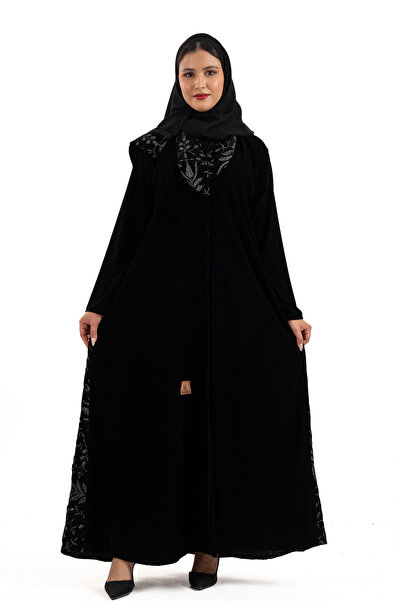 Hasnaa Abaya Waad abaya, velvet, embroidered with shiny zari threads and sequins