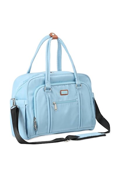 BAGEARHQ Geantă de scutece multifuncțională WELAVILA cu buzunare izolate pentru biberoane și saltea de schimbat, albastră