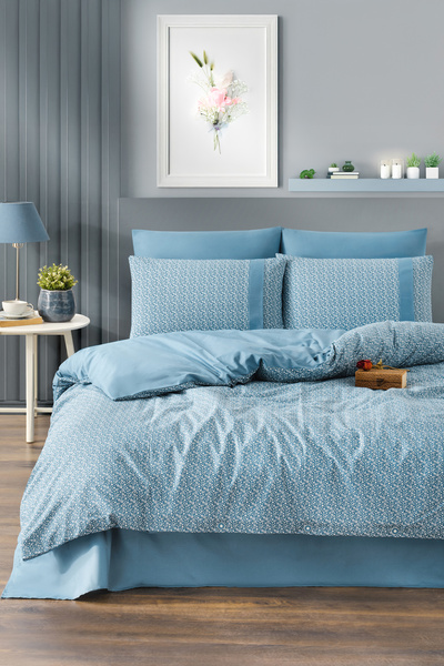 VENICA MASCUSE Ranforce Double Luxury Duvet Cover Set (Fitted Sheet)