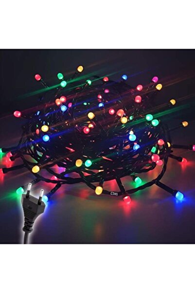 SIKS Instalație liniară de brad de Crăciun, 200 LED-uri, 18 m, lumină multico...