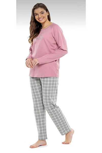 MOD Collection - Kadın Yuvarlak Yaka Pijama Takımı 3977