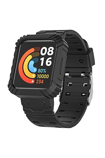 Dolide Juaupepo Silicone Protective Case for Xiaomi Mi Watch 2 Lite — Black, Scratch & Shock Resistant