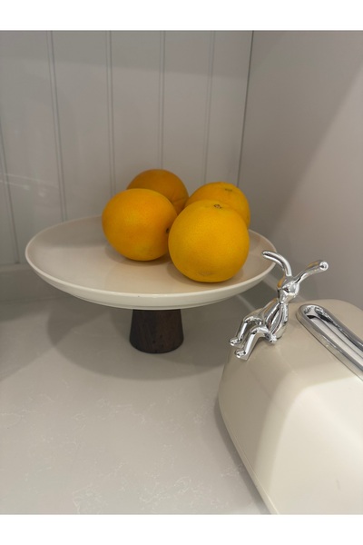 Lucia Cappadocia Porcelain Presentation Bowl with Wooden Legs