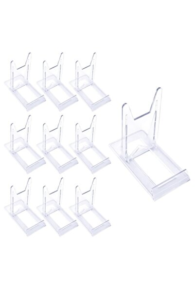 Refast Cleminsta Multifunctional Adjustable Acrylic Display Stand, Set of 10, Transparent