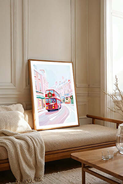 Dekorsiahome Tek Parça Ahşap Çerçeveli Oturma Odası Salon Mutfak Tablosu TK2151