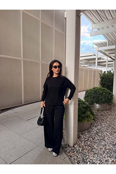 Keep Risen Women's Modal Set Top and Bottom Wide Leg Oversize Cut Stylish Daily Use