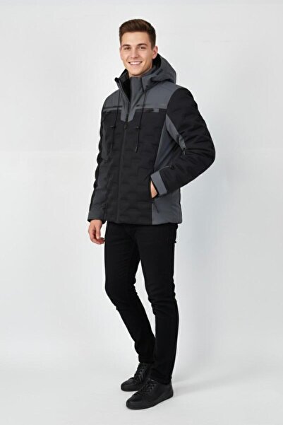 DYNAMO Men's Hooded Sports Coat Regular Fit 3331 Bgl-St04899