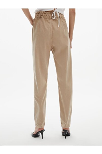 Ltb Calıssa B Papper Bag talie înaltă Pantaloni albastru din denim