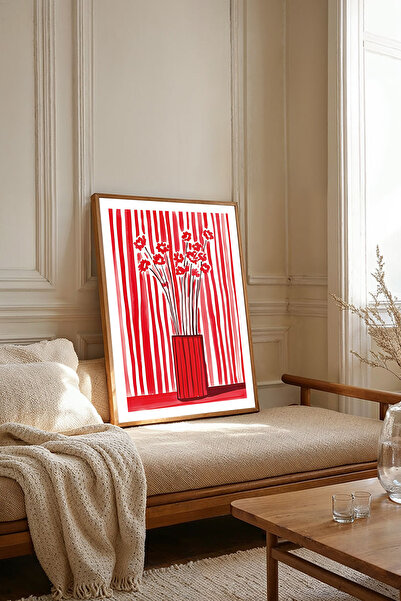 Dekorsiahome Tek Parça Ahşap Çerçeveli Oturma Odası Salon Mutfak Tablosu TK2141