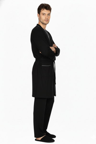 vory Men's Dowry Set 5 Piece Robe Groom Pajama Set Vr.A66.N10.Y10.D18