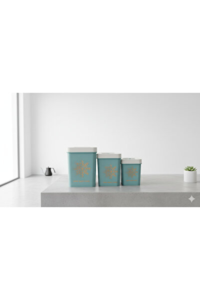 NY HOME 3-Piece Ponte Storage Box Set Green
